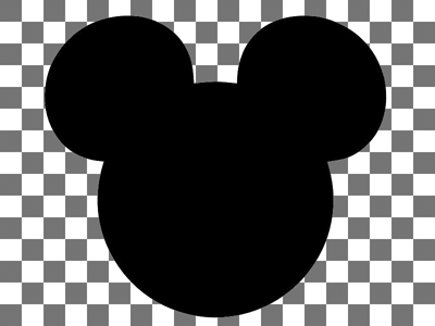 Mouse shape in black